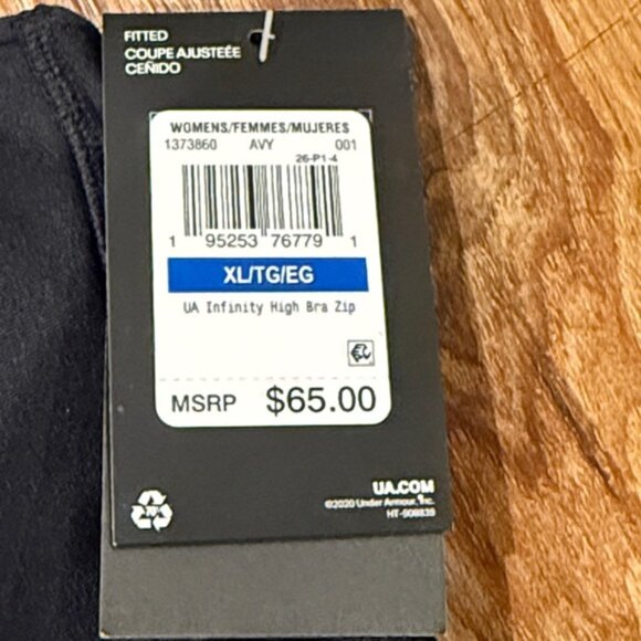 Under Armour Women’s UA Infinity High Zip Sports Bra (Size: XL)(NWT) - Picture 8 of 14